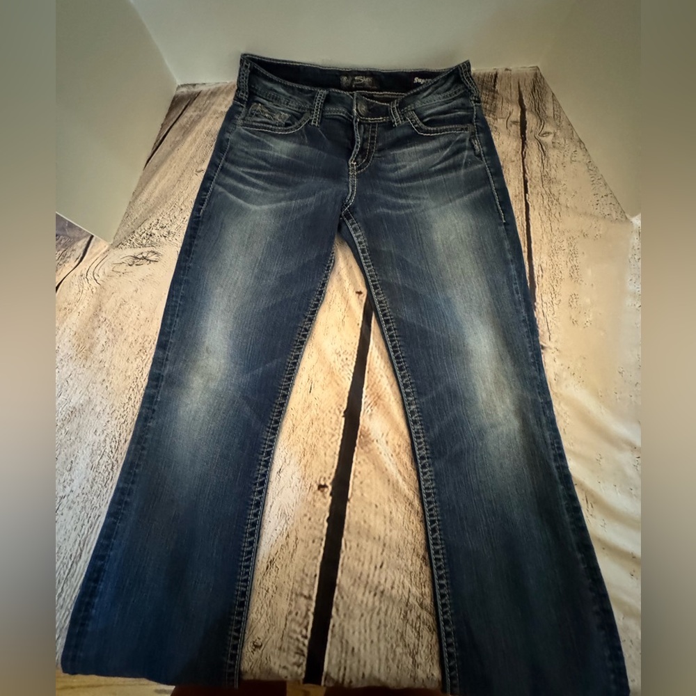 Silver Jeans Indigo Suki Mid Slim Boot Leg Denim